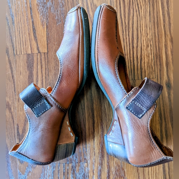 Pinkolinos western-look low heel buckle shoes  size 6 - Picture 3 of 6